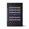 Klarstein Illuminosa Cave à vin encastrable Cave 2 zones 57 bouteilles 143 L