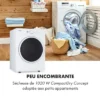 Sèche-linge compact Klarstein Jet Set - 3kg - 1020W - Blanc