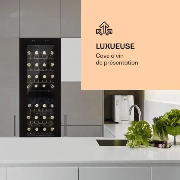 Cave à vin - KLARSTEIN - Shiraz 39 Duo - 2 zones - 105 L - 39 bouteilles - Noir