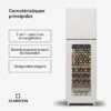 Cave à vin - Klarstein Vinovilla 7 Built-in Uno Onyx - 20 litres - Panneau de commande tactile