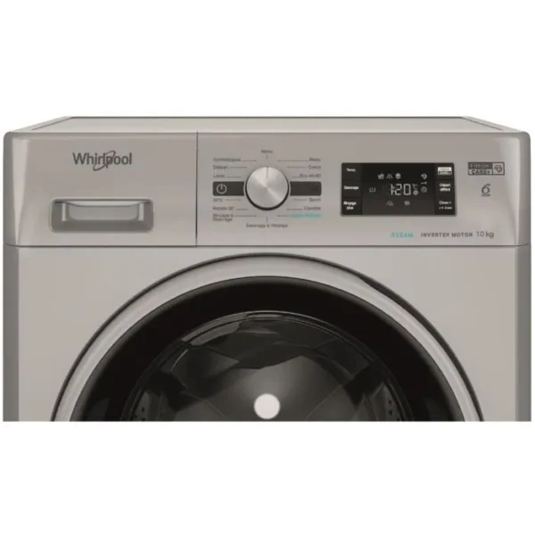 Lave-linge hublot WHIRLPOOL FFBP10489SBSVFR - 10 kg - Induction - L60cm - 1400 trs/min