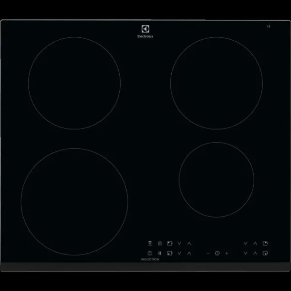 plaque-de-cuisson-induction-electrolux-4-zones Plaque de cuisson induction - ELECTROLUX - 4 zones - 7350 W - L59 x P52 cm - Revêtement verre - Noir