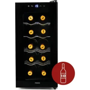 primo-pr170wk-cave--vin-- PRIMO PR170WK Cave à Vin - Pose Libre - 10 Bouteilles - Classe E - Noir
