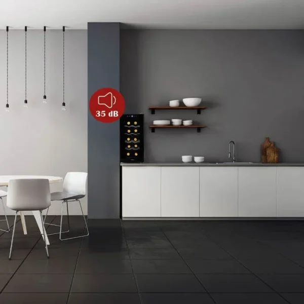 PRIMO PR170WK Cave à Vin - Pose Libre - 10 Bouteilles - Classe E - Noir