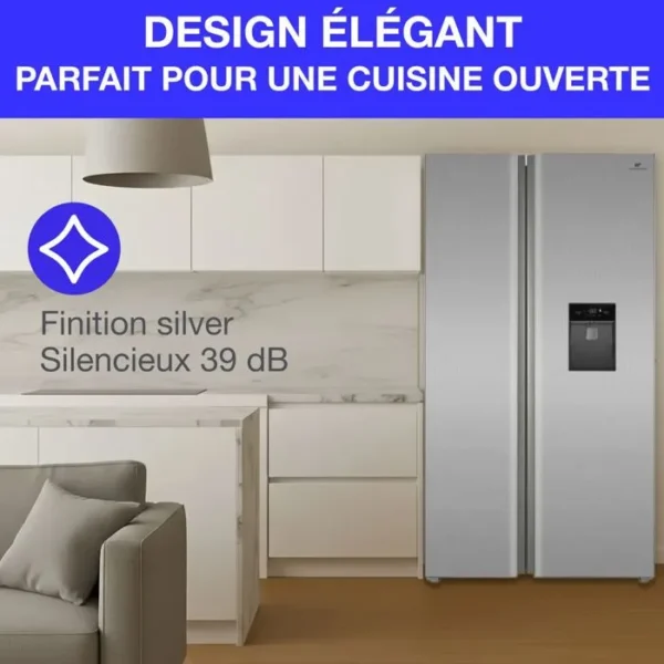 Réfrigérateur américain - CONTINENTAL EDISON - CERA505NFIXD - 503 L