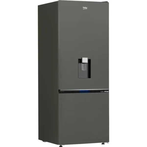 refrigerateur-combine-beko-serie-b100-b1rcne53 (1) Réfrigérateur combiné - BEKO série b100 - B1RCNE534DG - 2 portes - Distributeur d'eau - 475 L - 70 x 74,5 x