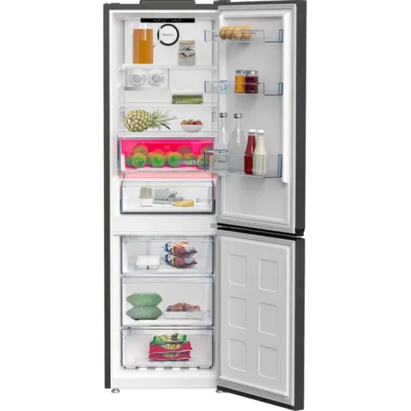 Réfrigérateur combiné - BEKO Série bPro 500 - B7RCNE367HG - 2 portes - 316 L - Classe B - 59,5 x 66,3 x 186,5