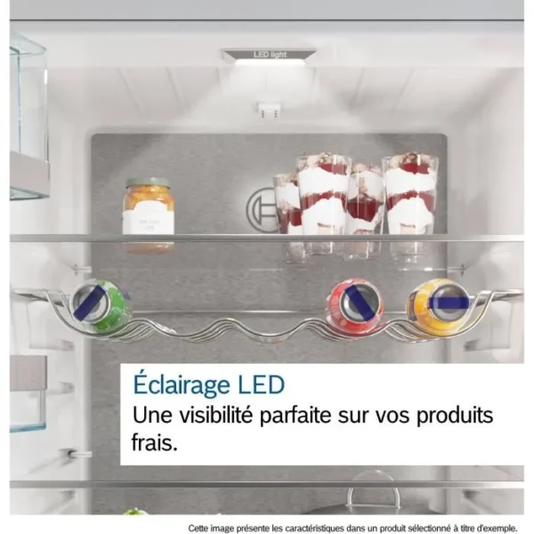 Réfrigérateur combiné - BOSCH - KGN49AIBT - Classe B - 440 L - 203 x 70 x 66,70 cm - Acier brossé