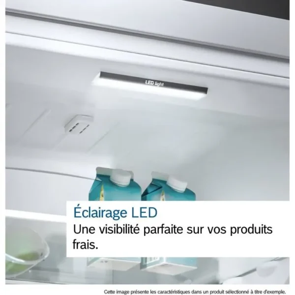 Réfrigérateur combiné - BOSCH - KGN49AIBT - Classe B - 440 L - 203 x 70 x 66,70 cm - Acier brossé