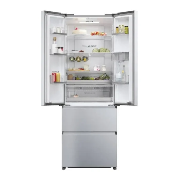 Réfrigérateur Multi-Portes - HAIER - HFR5720EWMG - Classe E - 477 L (337+140) - 37 dB - Silver