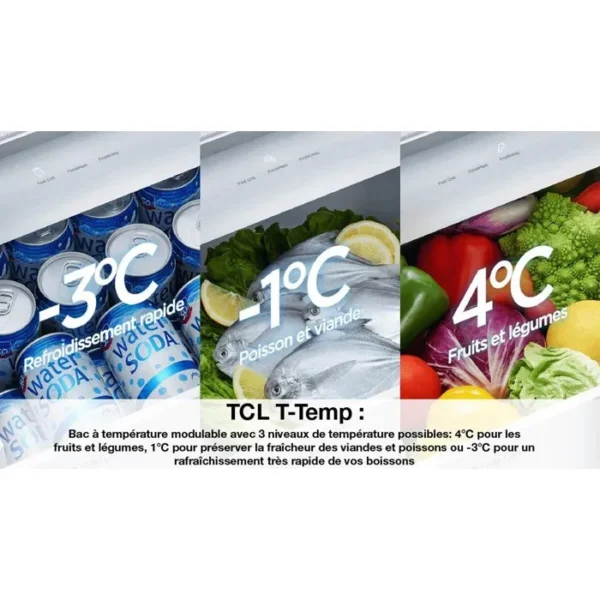 Réfrigérateur multi-portes Tcl RC518CXD0 Multi-Portes OptiSpace