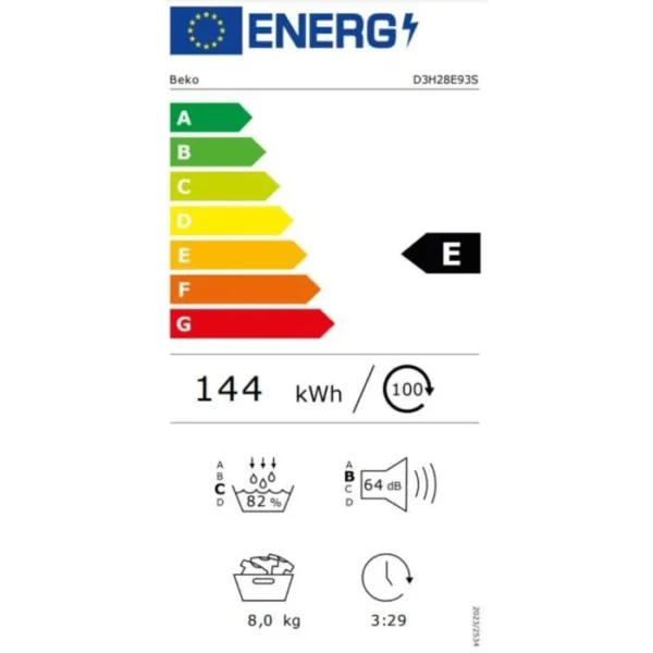 seche-linge-pompe-a-chaleur-beko-d3h28e93s-eco-sen (3) Sèche-linge pompe à chaleur BEKO D3H28E93S Eco Sense - 8 kg - L60cm - Silver