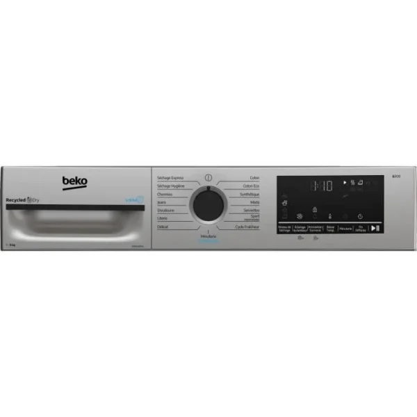 seche-linge-pompe-a-chaleur-beko-d3h28e93s-eco-sen (4) Sèche-linge pompe à chaleur BEKO D3H28E93S Eco Sense - 8 kg - L60cm - Silver