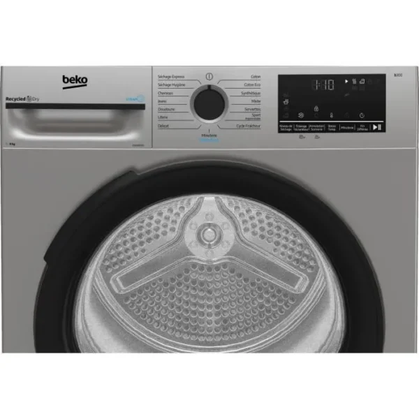 seche-linge-pompe-a-chaleur-beko-d3h28e93s-eco-sen (5) Sèche-linge pompe à chaleur BEKO D3H28E93S Eco Sense - 8 kg - L60cm - Silver