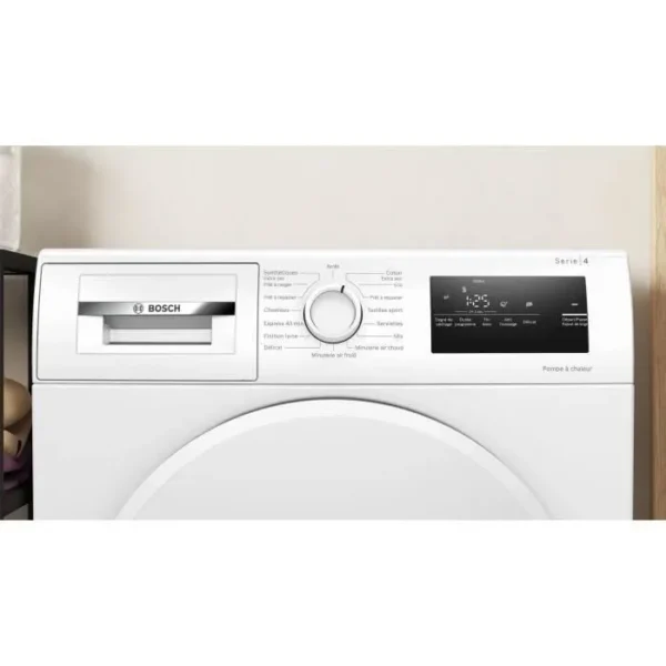 Sèche-linge pompe à chaleur BOSCH WTH8300DFR SER4 - 8 kg - Blanc