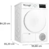 Sèche-linge pompe à chaleur BOSCH WTH8300DFR SER4 - 8 kg - Blanc