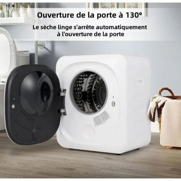 Sèche-Linge - RELAX4LIFE - 800W - Capacité 4KG - Tambour en Acier Inoxydable