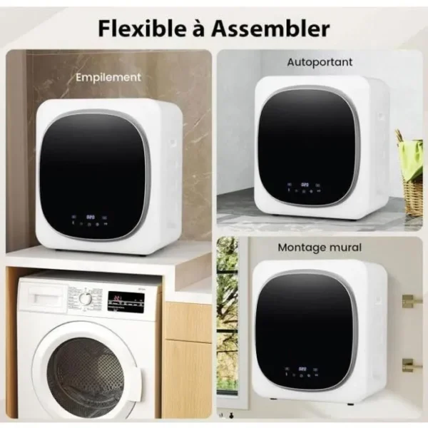 Sèche-Linge - RELAX4LIFE - 800W - Capacité 4KG - Tambour en Acier Inoxydable